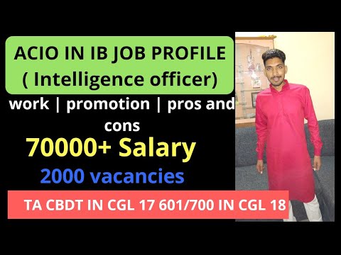 ACIO IN IB(Intelligence bureau) JOB PROFILE | WORK | PROMOTION | SALARY | PROS AND CONS