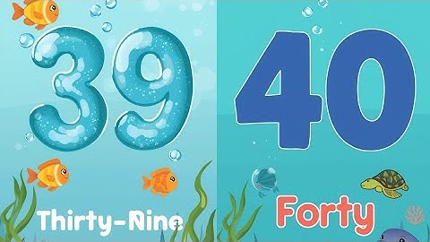 How to Learn Numbers | 39 and 40