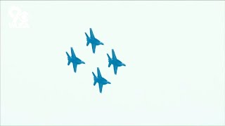 Blue Angels fly over Annapolis for Naval Academy commissioning week