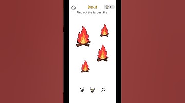 Brain Out (No.6) - Find out the largest fire! - Channel Game Mikir
