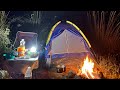 Solo camping in a calm weather  amazigh camper 
