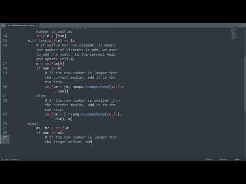 Leetcode 295. Find Median from Data Stream in Python | Python Leetcode | Python Coding Tutorial
