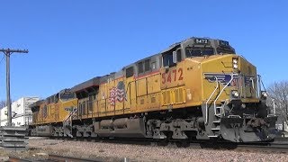 UP 5472- Stack Train w/ Two Mid-Train DPU's, Grand Mound, IA