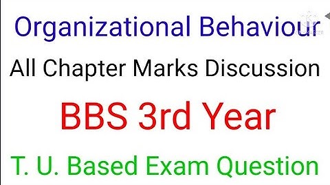 All Chapter Marks Carry Discussion Organizational Behaviour Questions ‎@Smart Banking (Sunil Thapa) 