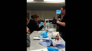 Experiments with Dry Ice - floating bubbles