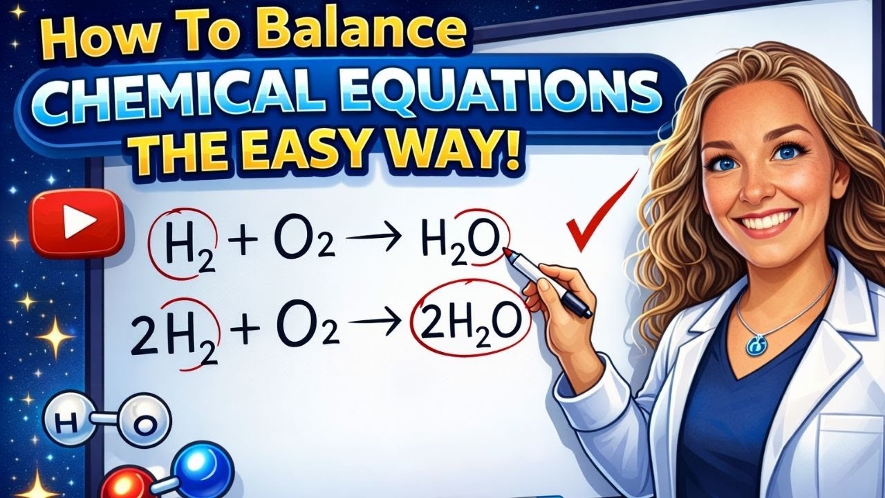 How To Balance Chemical Equations The Easy Way | Chemistry | Polyatomic Ions | Conservation of Mass
