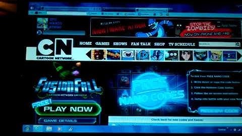 fusionfall code nanos