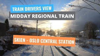 4K CABVIEW in 200km/h: Regional train from Skien to Oslo S