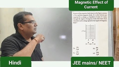 Region of the magnetic field shown in the figure consists of two uniform magnetic fields. If v is
