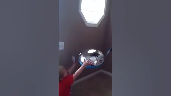 Getting a balloon down from a high ceiling
