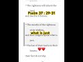 Psalm 37 : 29-31
