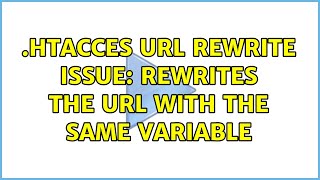 .htacces URL rewrite issue: rewrites the URL with the same variable