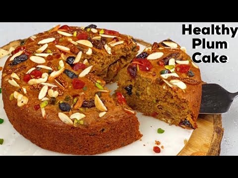 Christmas Plum cake | Sugar-Free, Eggless & No Soaking Required | Healthy Plum Cake