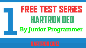 Hartron|Beltron  DEO Quiz|| Data Entry Operator|| Junior Programmer