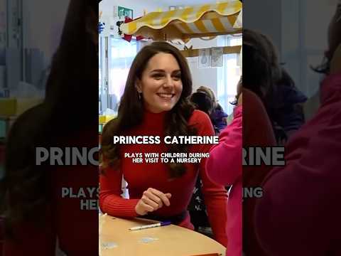 Princess Catherine plays with children at nursery. #royalfamily #princessofwales #royal