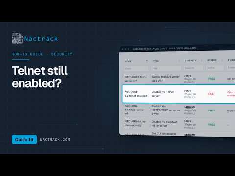 Telnet still enabled? Find every device that allows it | NacTrack