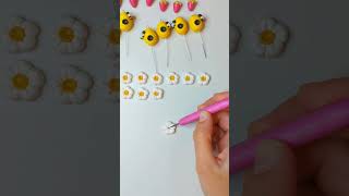 🌼🌼🌼 #polymerclay #polymerclaytutorial #polymerclayearrings #diy #claytutorial #polymerclayflowers