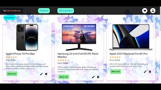 E-Commerce React website