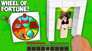 I can UPGRADE GIRL WITH THE WHEEL OF FORTUNE in Minecraft ! WHELL OF FORTUNE UPGRADE !