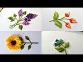 Most Wonderful flowers hand embroidery || Best hand embroidery stitches || Creative Crafts