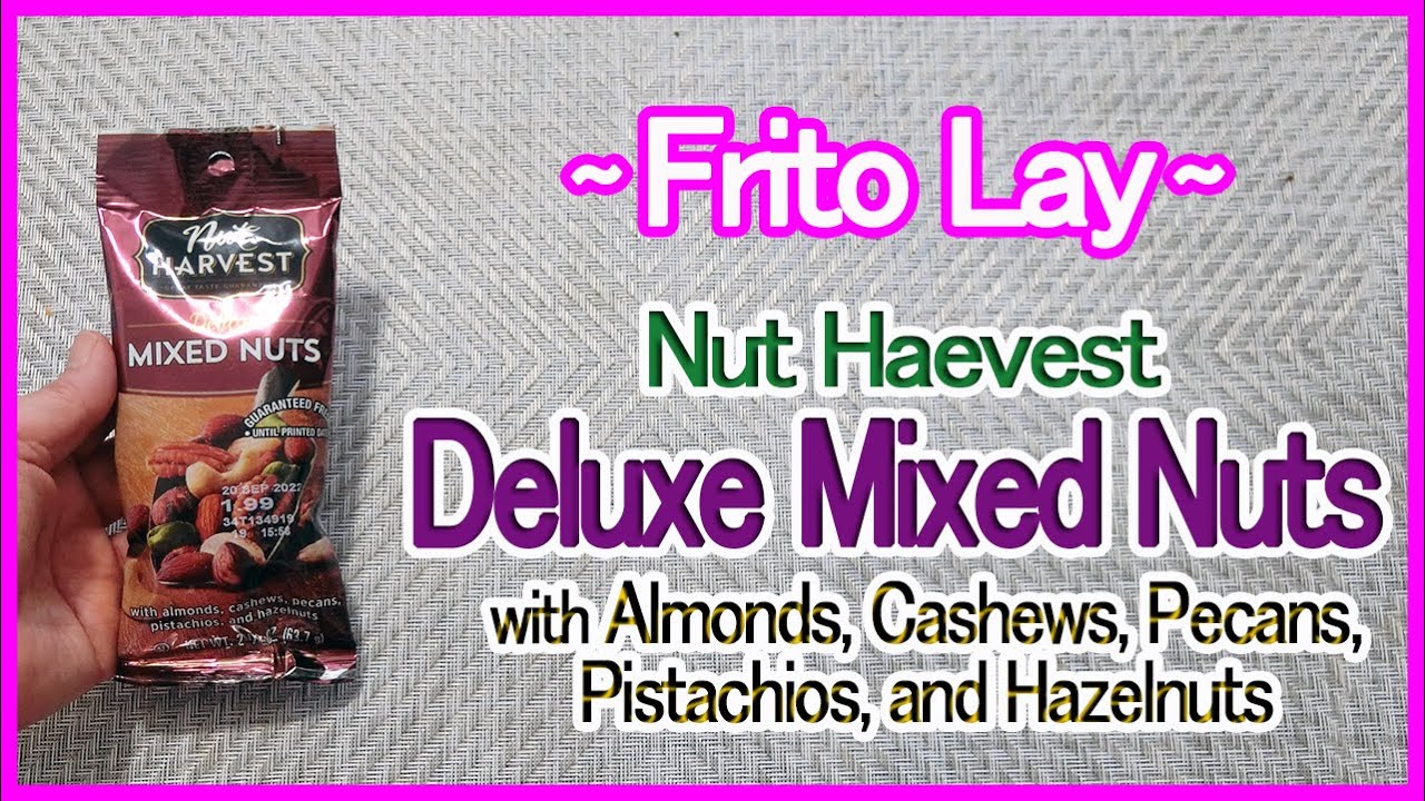 Frito Lay Nut Harvest Deluxe Mixed Nuts with Almonds, Cashews, Pecans