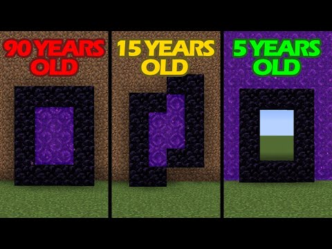 cursed nether portals at different ages