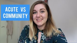 ACUTE VS COMMUNITY DIETETICS