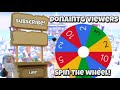 donating and raising! the wheel decides