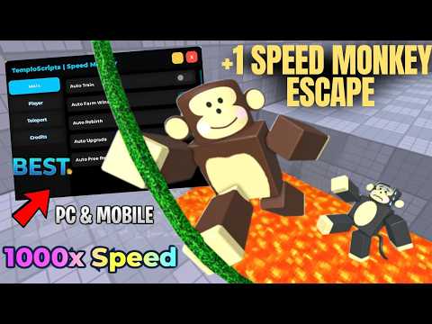 🐵 +1 Speed Monkey Escape Script 2026 | Auto Win, Auto Farm &amp; OP GUI