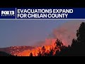 Evacuation zones expand due to wildfires in Chelan County, WA