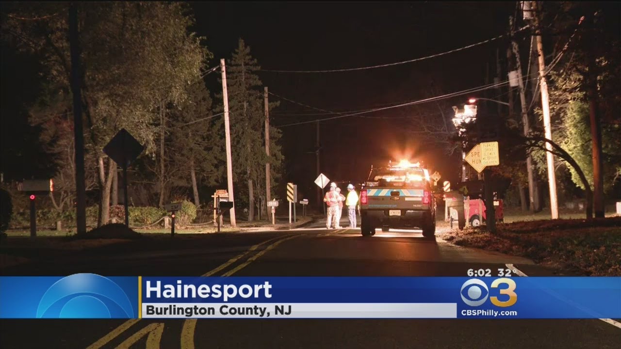 Crews On Scene At Water Main Break In Burlington County - YouTube