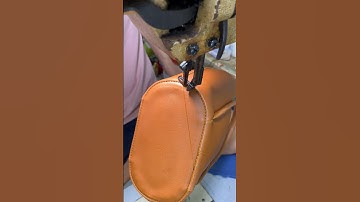 ráp thân may đáy tròn những chiếc túi xách màu bò nhỏ