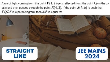 A ray of light coming from the point P (1, 2) gets reflected from the point Q on the x-axis and then