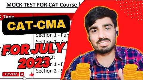 CAT-CMA Mock Test Released For June,2023 
