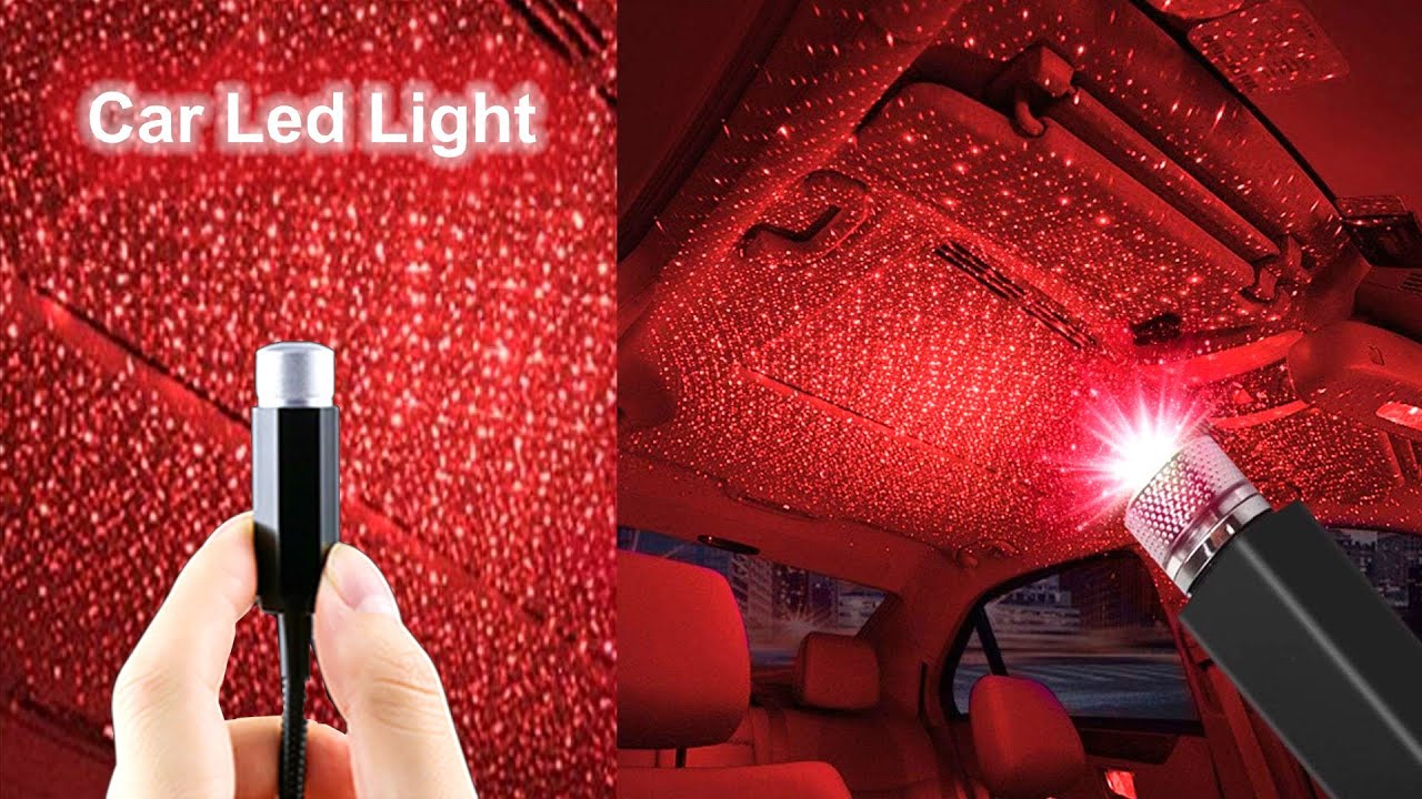 USB LED Car Roof Star Night Interior Light Atmosphere Galaxy Lamp  Accessories