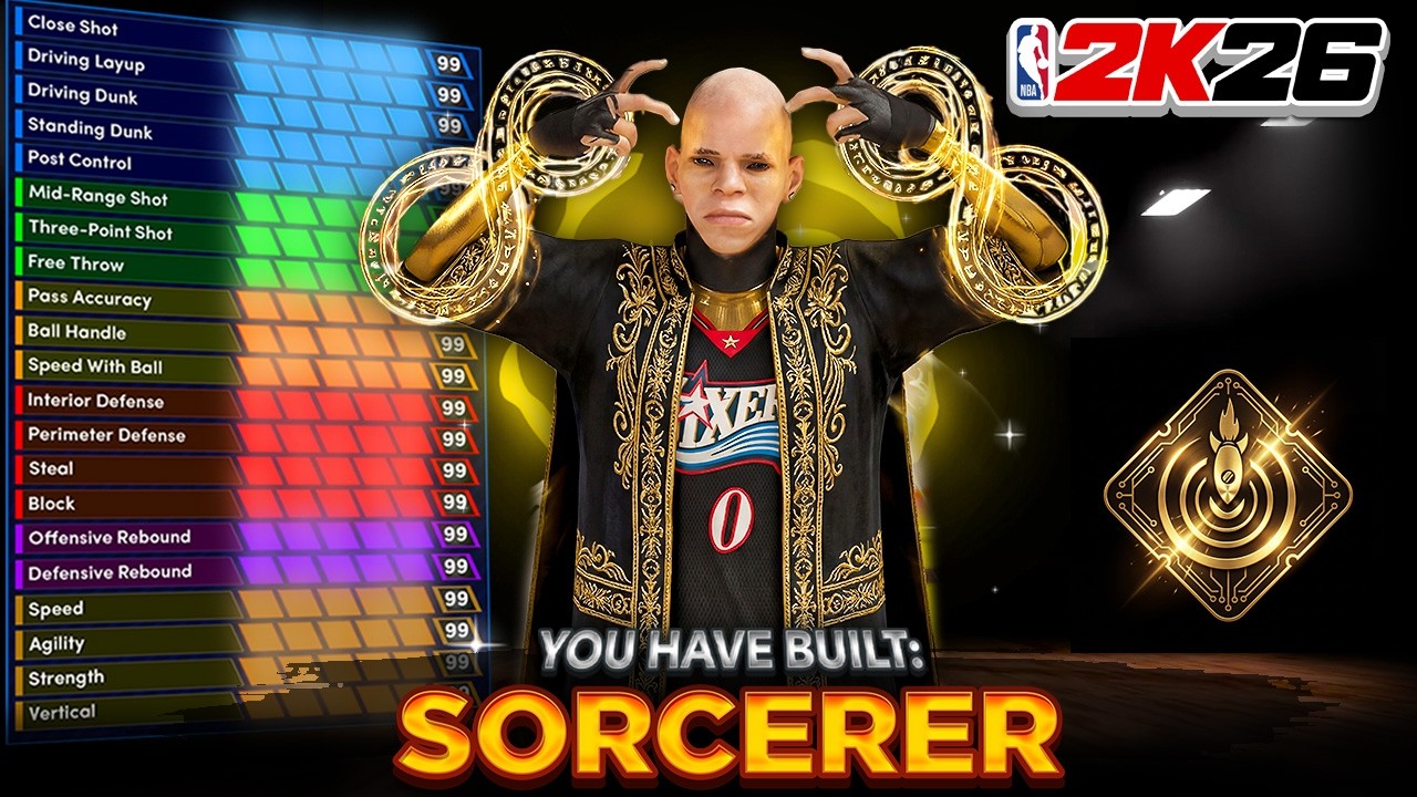 *НОВИНКА* МЕТА-СБОРКА РАЗЫГРЫВАЮЩЕГО "КОЛДУН" РОСТОМ 201 СМ В NBA 2K26 - ЛУЧШАЯ СБОРКА РАЗЫГРЫВАЮ...