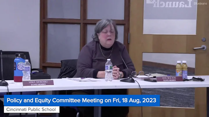 Policy and Equity Committee Meeting on Fri, 20 October, 2023