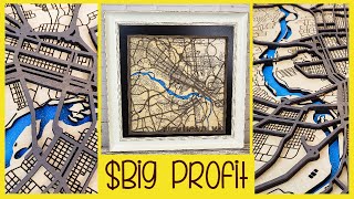 Make BIG Money - How to Make the Easiest 3D Laser Cut Map!