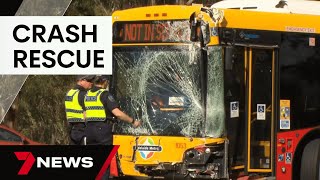 Bus passengers injured in T-bone crash at Paradise | 7 News Australia