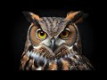 Owl frame tv art screen saver  no music  ambiance  tv art decor background