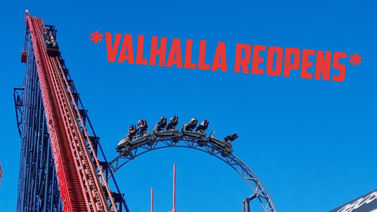 Blackpool Pleasure Beach - *VALHALLA REVIEW* - April 2023 Vlog