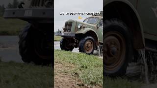 “Unstoppable Vintage ZIL-131 Conquers Deep River Crossing 💪”#ZIL131 #ZIL131RiverCrossing