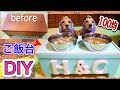 【100均DIY】愛犬のために食事台を作ってみた！