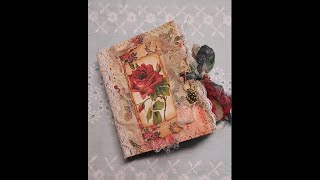 The Vintage Rose, a petite handmade floral junk journal SOLD