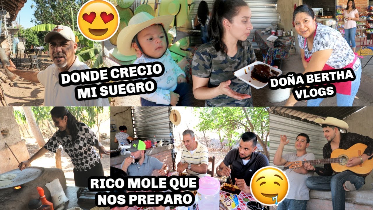 DOÑA BERTHA😍 NOS PREPARO UN DELICIOSO MOLE🥘 + EN ESTA CASA CRECIÓ MI SUEGRO🏠 |NuestraFamiliaTV
