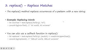String Methods with Regular Expressions in JavaScript