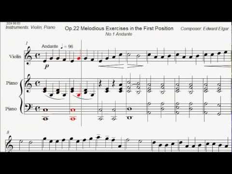 violin-pieces-grade-1-to-2-elgar-op.22-no.1-very-easy-melodious-exercises-sheet-music