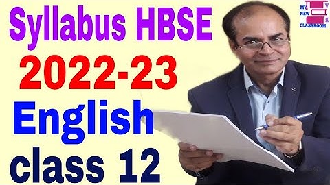 hbse syllabus class 12 English 2022-23 by vijay kumar