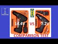 FIXA Screwdriver / drill 7.2V VS 14.4V side by side comparision (IKEA li-ion, 7.2 V 14.4 V)