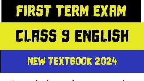 CLASS 9 ENGLISH FIRST TERM EXAM 2024 QUESTION PAPER WITH ANSWERS/KERALA SYLLABUS #class9_english
